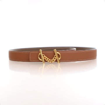 Hermes Gold Evercolor Reversible H Belt